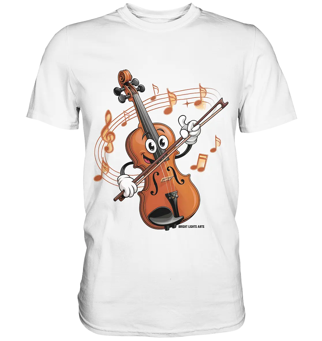 Musikalischer Spaß – Cartoon-Geige mit fröhlicher Ausstrahlung - Premium Shirt Bright Lights Arts