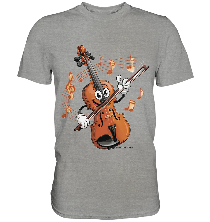 Musikalischer Spaß – Cartoon-Geige mit fröhlicher Ausstrahlung - Premium Shirt Bright Lights Arts