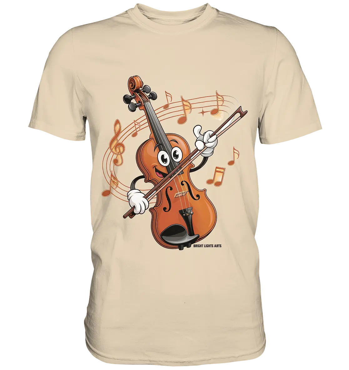 Musikalischer Spaß – Cartoon-Geige mit fröhlicher Ausstrahlung - Premium Shirt Bright Lights Arts
