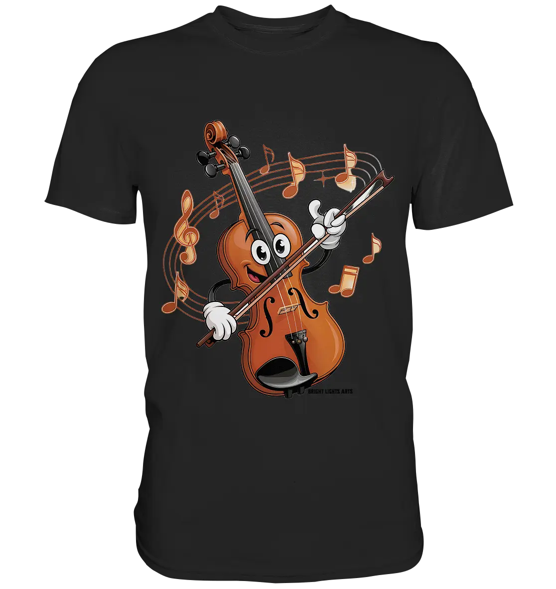 Musikalischer Spaß – Cartoon-Geige mit fröhlicher Ausstrahlung - Premium Shirt Bright Lights Arts