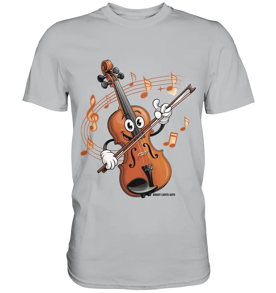 Musikalischer Spaß – Cartoon-Geige mit fröhlicher Ausstrahlung - Premium Shirt Bright Lights Arts