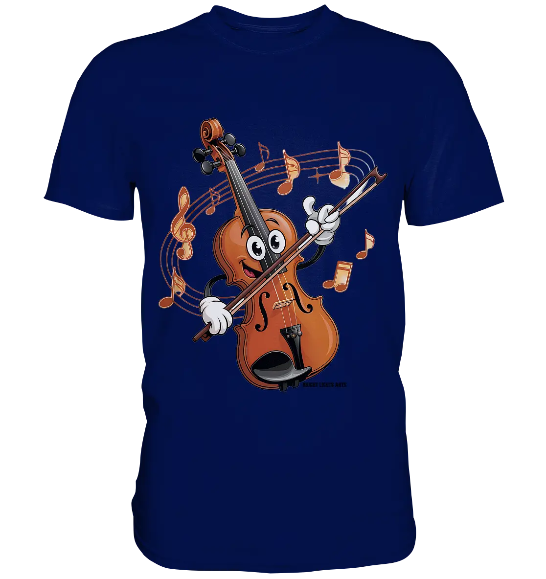 Musikalischer Spaß – Cartoon-Geige mit fröhlicher Ausstrahlung - Premium Shirt Bright Lights Arts