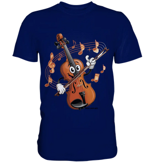 Musikalischer Spaß – Cartoon-Geige mit fröhlicher Ausstrahlung - Premium Shirt Bright Lights Arts
