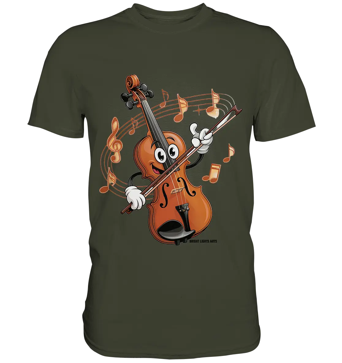 Musikalischer Spaß – Cartoon-Geige mit fröhlicher Ausstrahlung - Premium Shirt Bright Lights Arts