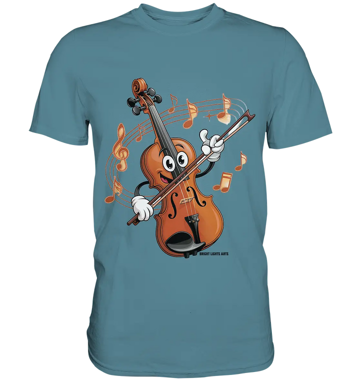 Musikalischer Spaß – Cartoon-Geige mit fröhlicher Ausstrahlung - Premium Shirt Bright Lights Arts