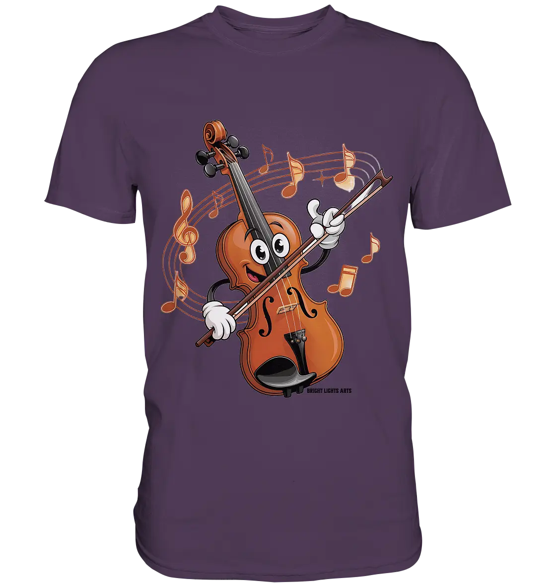 Musikalischer Spaß – Cartoon-Geige mit fröhlicher Ausstrahlung - Premium Shirt Bright Lights Arts