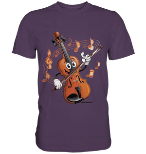 Musikalischer Spaß – Cartoon-Geige mit fröhlicher Ausstrahlung - Premium Shirt Bright Lights Arts