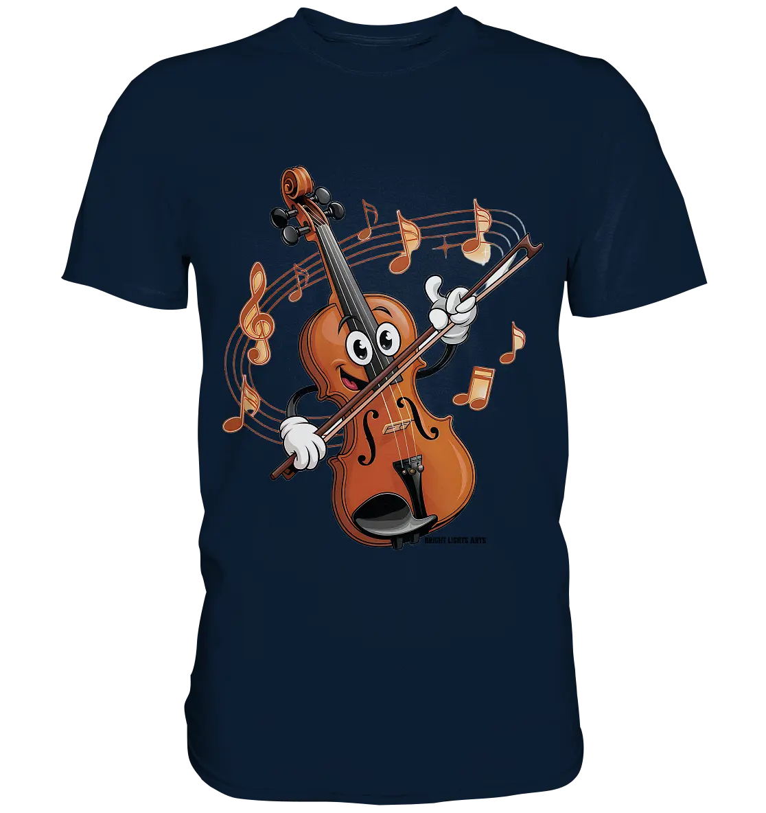 Musikalischer Spaß – Cartoon-Geige mit fröhlicher Ausstrahlung - Premium Shirt Bright Lights Arts