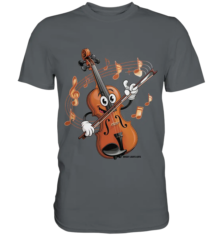 Musikalischer Spaß – Cartoon-Geige mit fröhlicher Ausstrahlung - Premium Shirt Bright Lights Arts