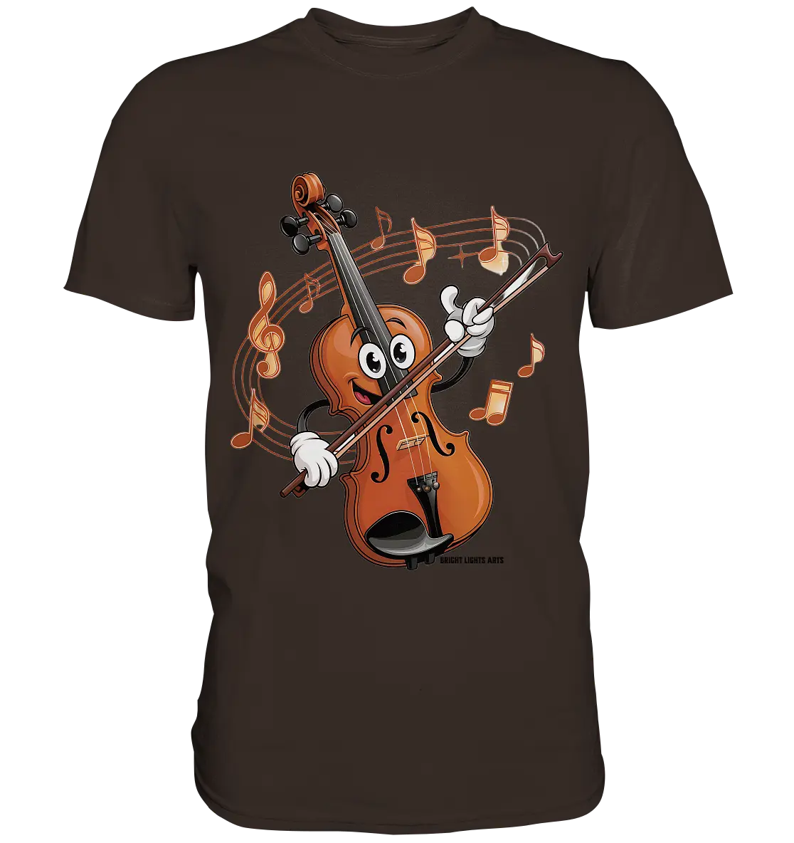 Musikalischer Spaß – Cartoon-Geige mit fröhlicher Ausstrahlung - Premium Shirt Bright Lights Arts