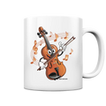 Musikalischer Spaß – Cartoon-Geige mit fröhlicher Ausstrahlung - Tasse glossy Bright Lights Arts