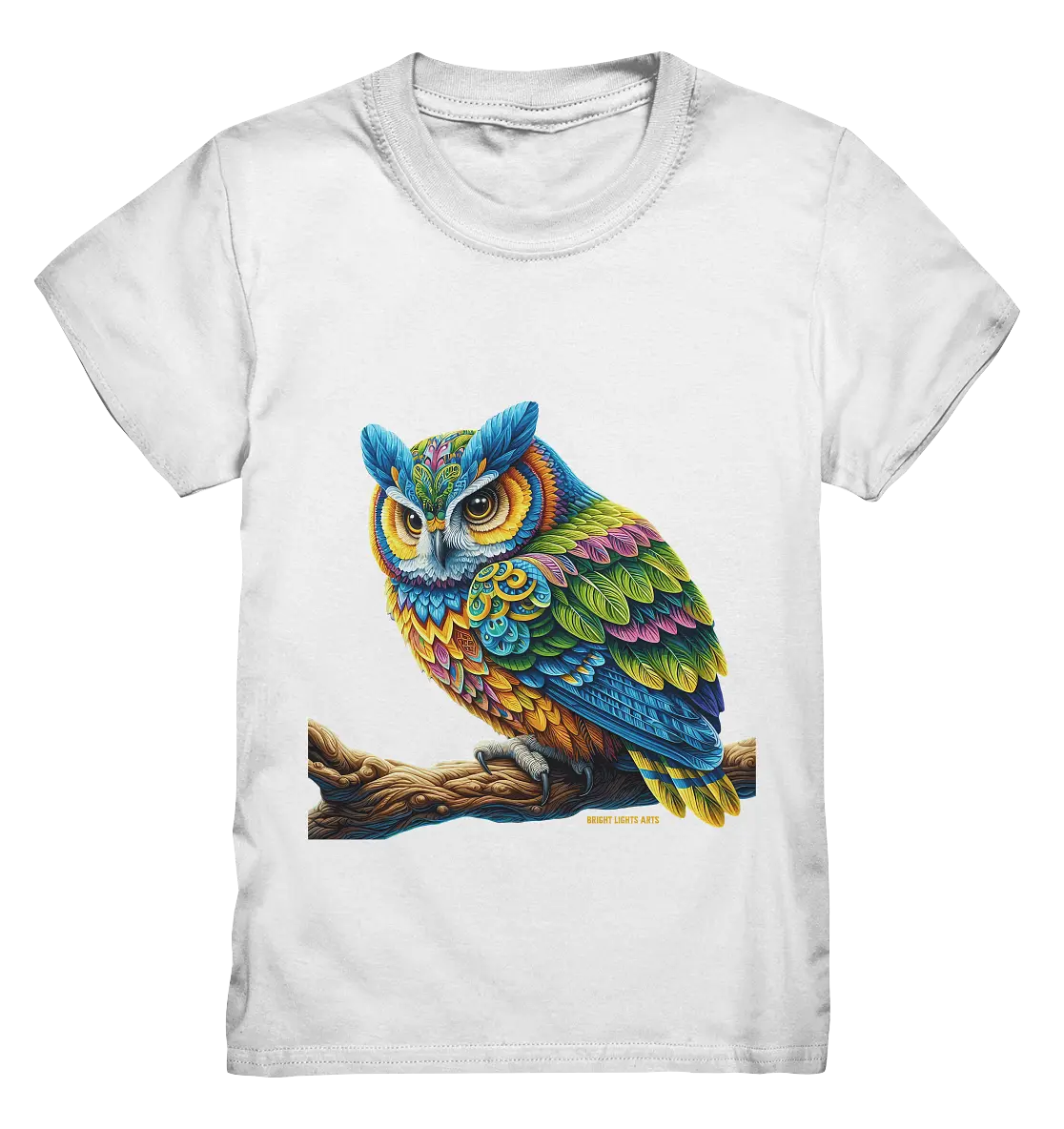 Mystische Eule -  Ausdrucksstarke Kunst mit leuchtenden Farben - Kids Premium Shirt Bright Lights Arts