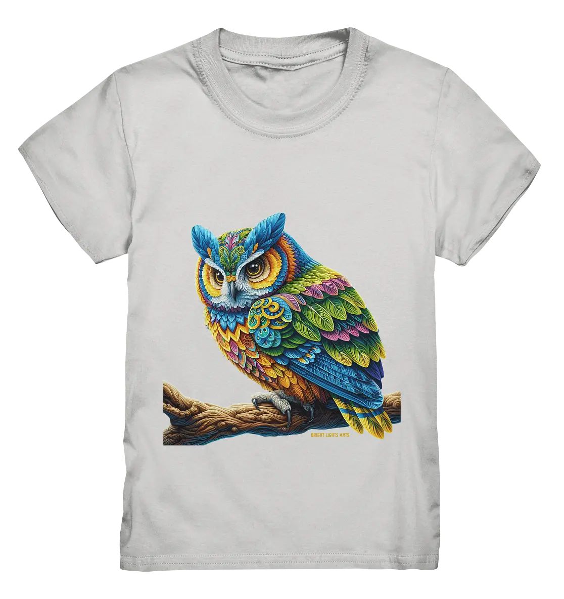 Mystische Eule -  Ausdrucksstarke Kunst mit leuchtenden Farben - Kids Premium Shirt Bright Lights Arts
