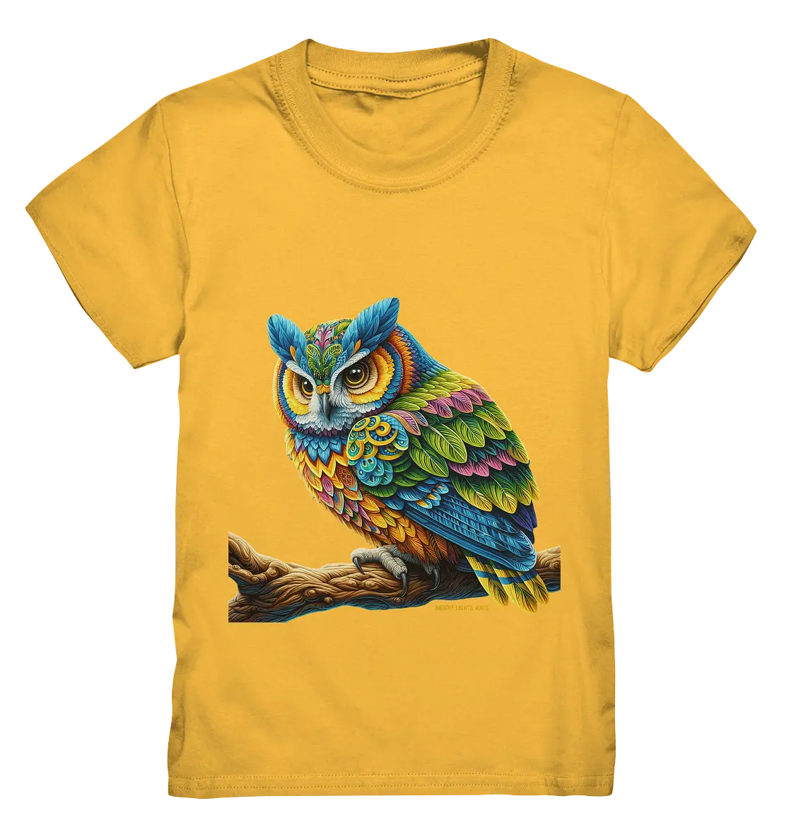 Mystische Eule -  Ausdrucksstarke Kunst mit leuchtenden Farben - Kids Premium Shirt Bright Lights Arts