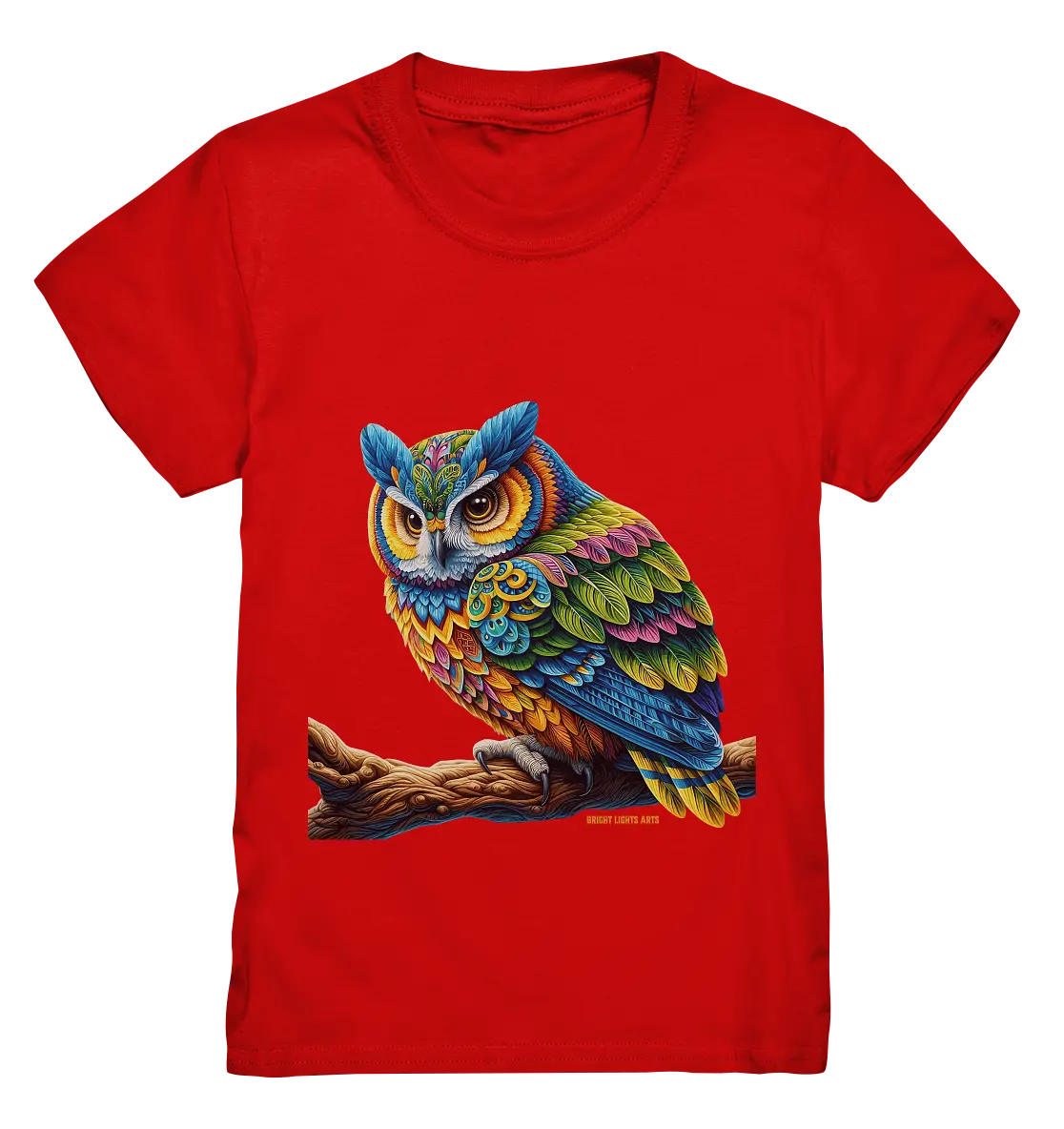 Mystische Eule -  Ausdrucksstarke Kunst mit leuchtenden Farben - Kids Premium Shirt Bright Lights Arts