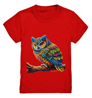 Mystische Eule -  Ausdrucksstarke Kunst mit leuchtenden Farben - Kids Premium Shirt Bright Lights Arts