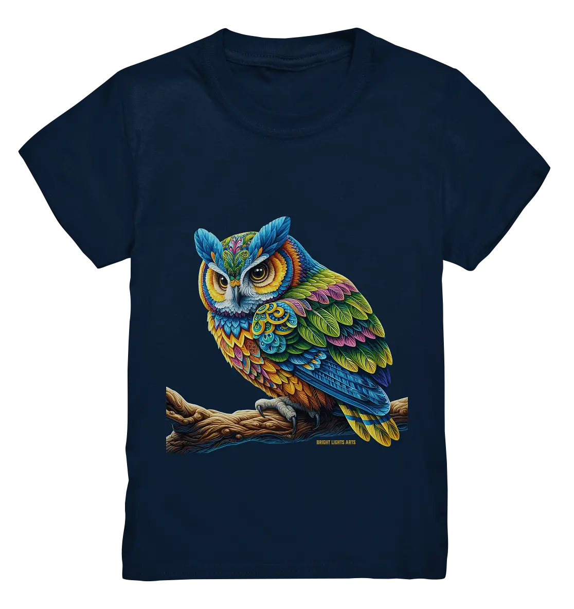 Mystische Eule -  Ausdrucksstarke Kunst mit leuchtenden Farben - Kids Premium Shirt Bright Lights Arts