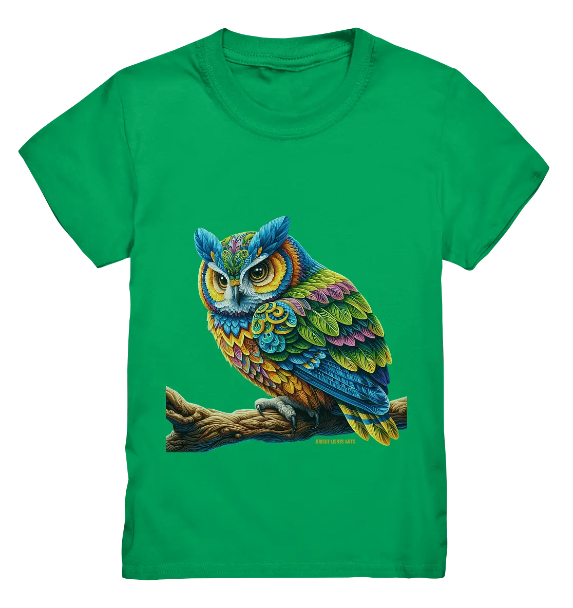 Mystische Eule -  Ausdrucksstarke Kunst mit leuchtenden Farben - Kids Premium Shirt Bright Lights Arts