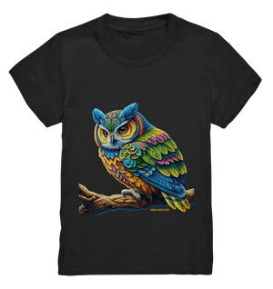 Mystische Eule -  Ausdrucksstarke Kunst mit leuchtenden Farben - Kids Premium Shirt Bright Lights Arts