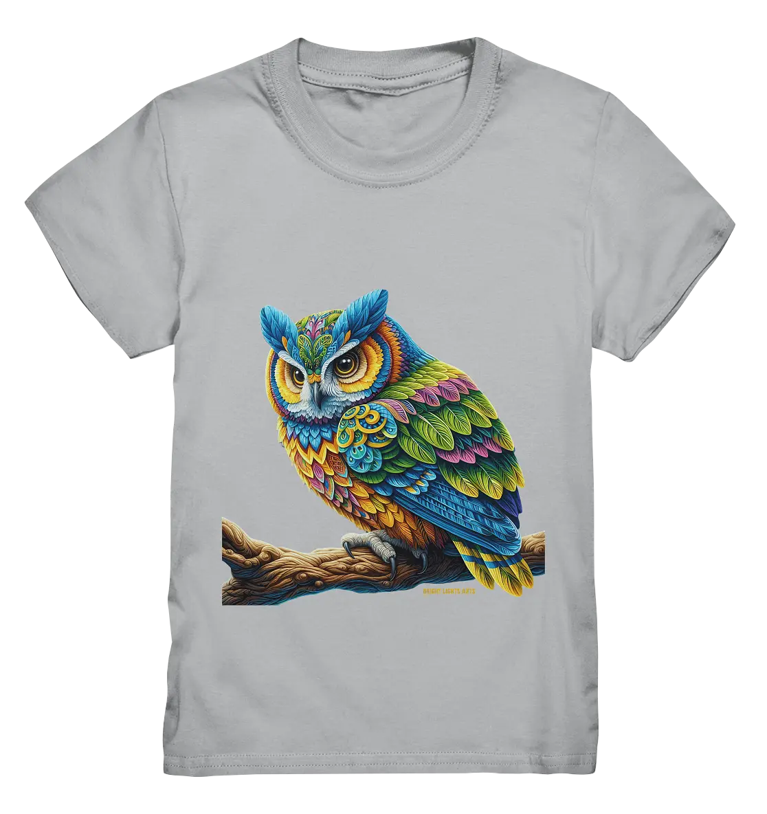 Mystische Eule -  Ausdrucksstarke Kunst mit leuchtenden Farben - Kids Premium Shirt Bright Lights Arts