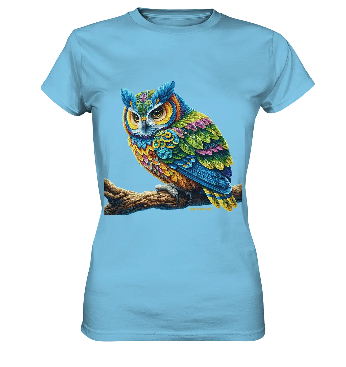 Mystische Eule -  Ausdrucksstarke Kunst mit leuchtenden Farben - Ladies Premium Shirt Bright Lights Arts