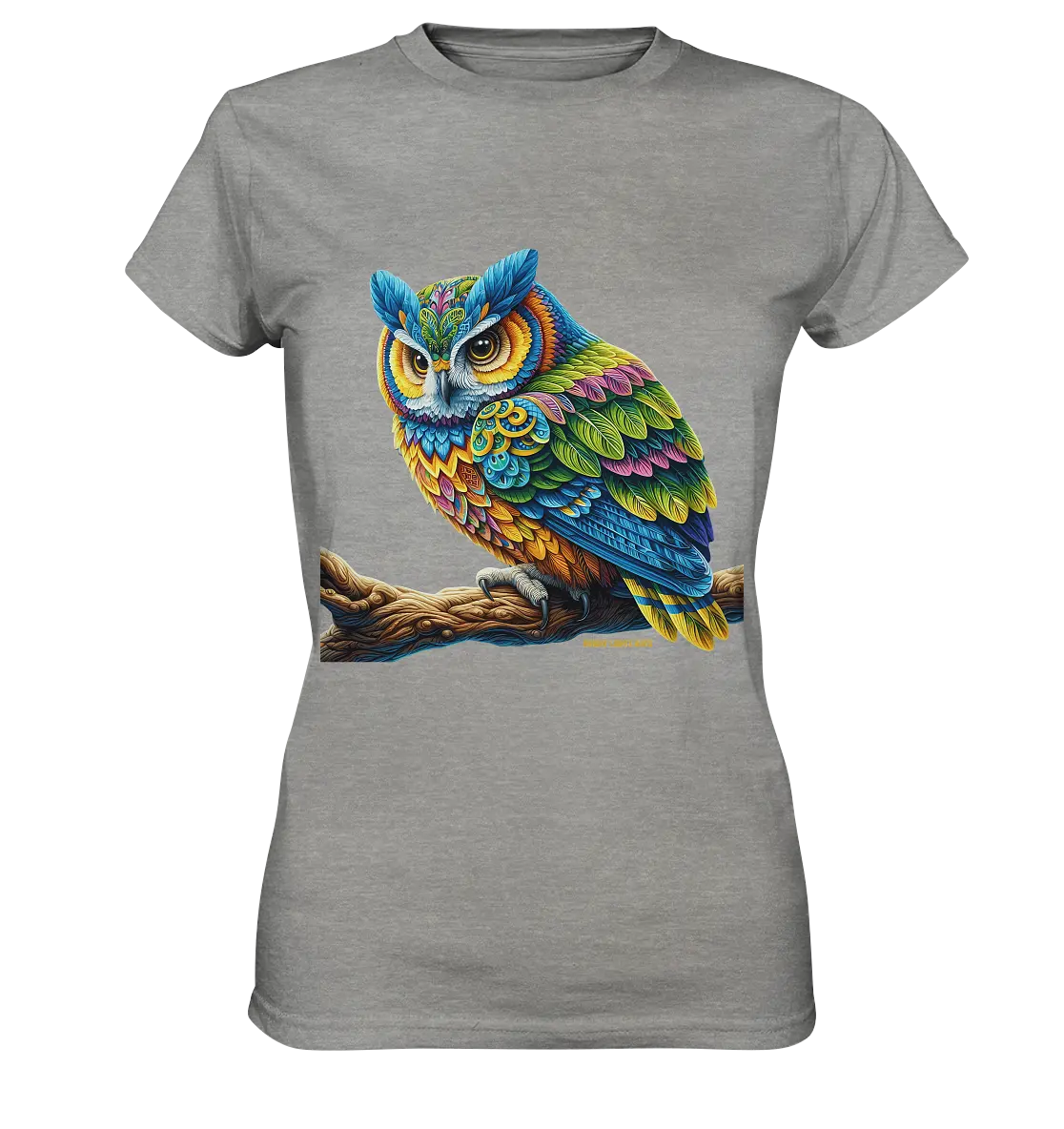 Mystische Eule -  Ausdrucksstarke Kunst mit leuchtenden Farben - Ladies Premium Shirt Bright Lights Arts