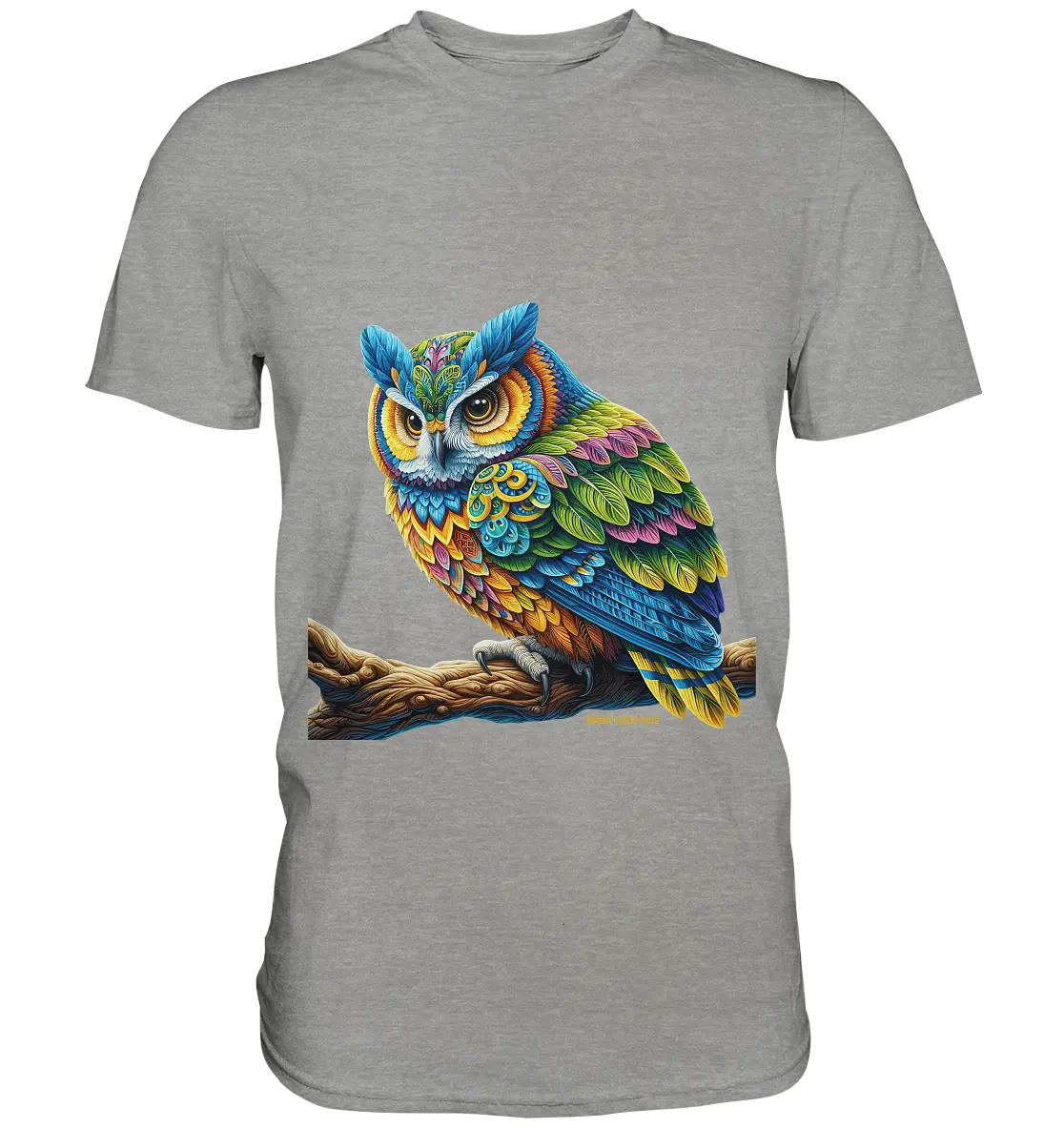 Mystische Eule -  Ausdrucksstarke Kunst mit leuchtenden Farben - Premium Shirt Bright Lights Arts