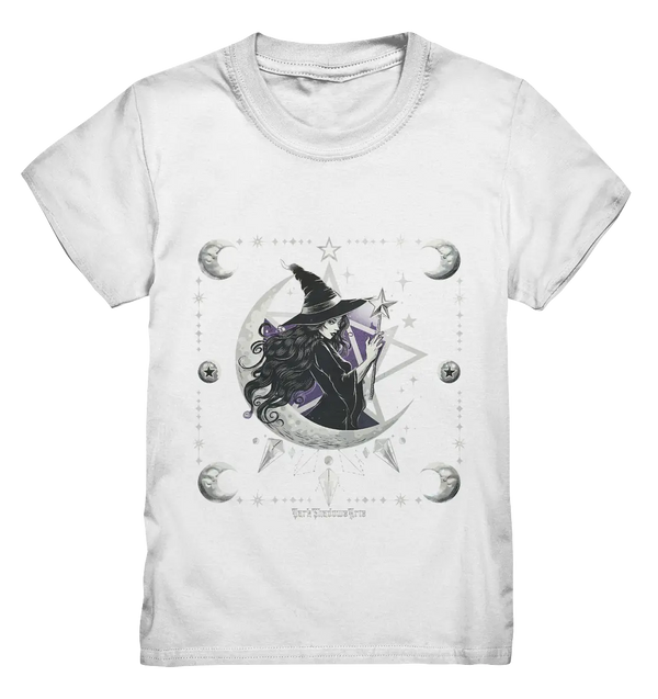 Mystische Hexe im Halbmond Magische Sternennacht - Kids Premium Shirt Bright Lights Arts