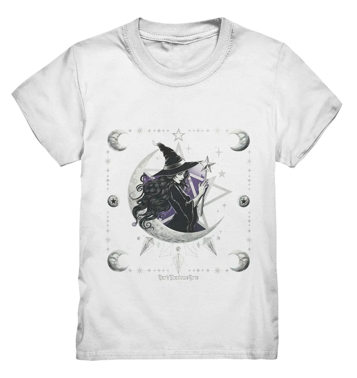 Mystische Hexe im Halbmond Magische Sternennacht - Kids Premium Shirt Bright Lights Arts