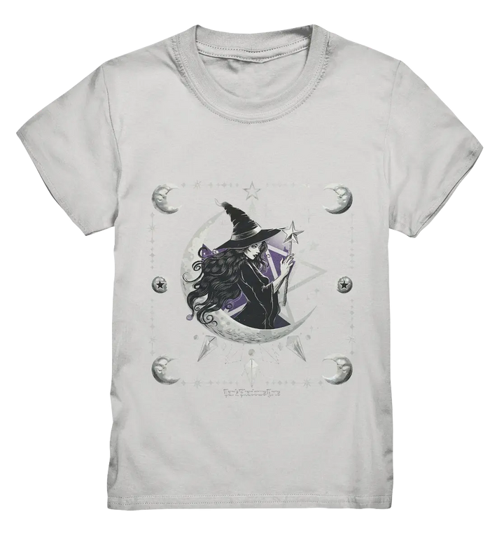 Mystische Hexe im Halbmond Magische Sternennacht - Kids Premium Shirt Bright Lights Arts