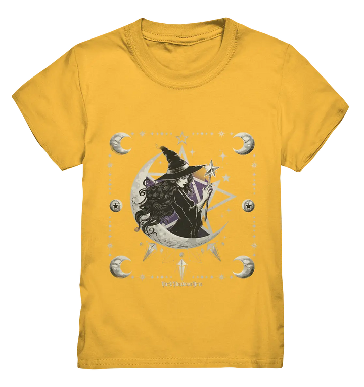 Mystische Hexe im Halbmond Magische Sternennacht - Kids Premium Shirt Bright Lights Arts