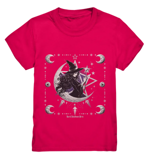 Mystische Hexe im Halbmond Magische Sternennacht - Kids Premium Shirt Bright Lights Arts