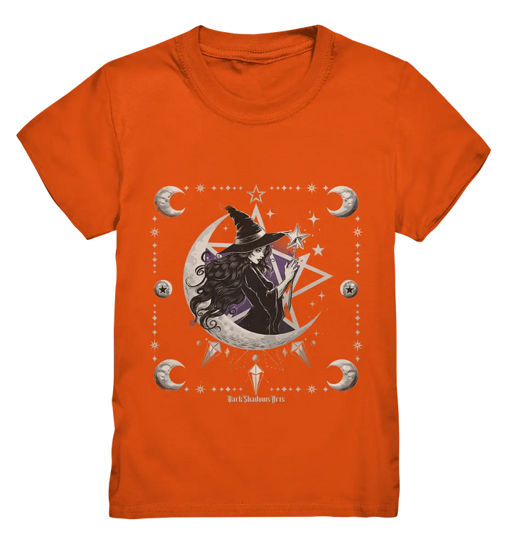Mystische Hexe im Halbmond Magische Sternennacht - Kids Premium Shirt Bright Lights Arts