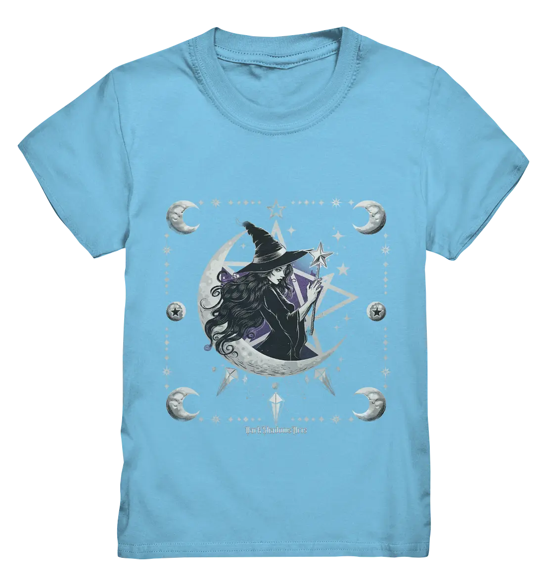 Mystische Hexe im Halbmond Magische Sternennacht - Kids Premium Shirt Bright Lights Arts