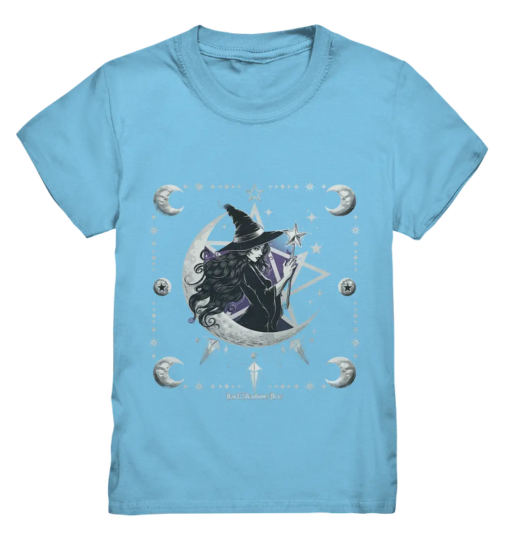 Mystische Hexe im Halbmond Magische Sternennacht - Kids Premium Shirt Bright Lights Arts