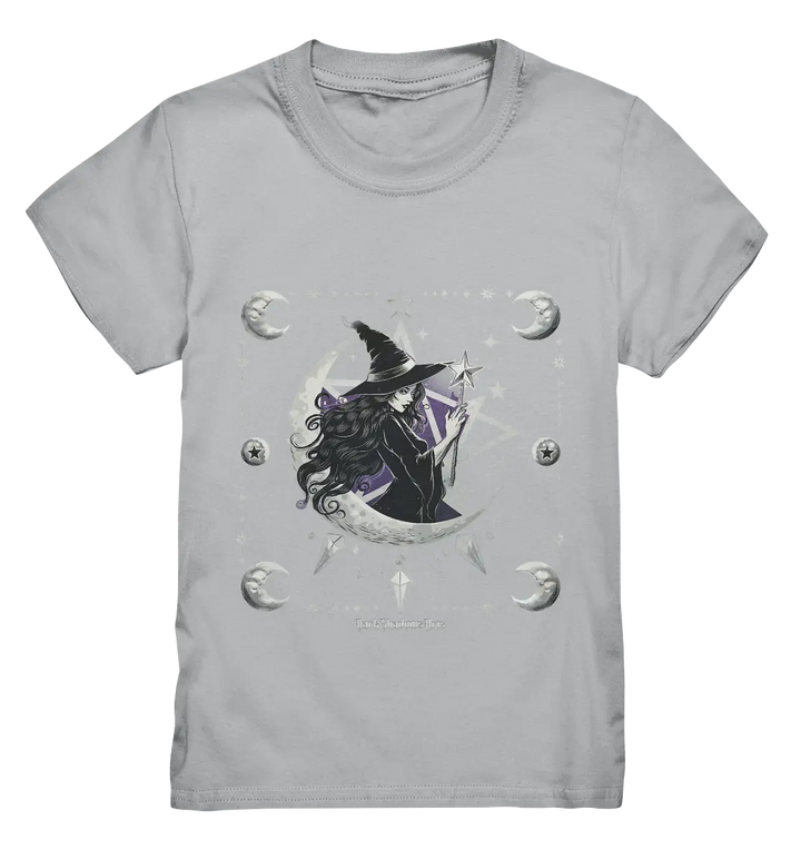 Mystische Hexe im Halbmond Magische Sternennacht - Kids Premium Shirt Bright Lights Arts