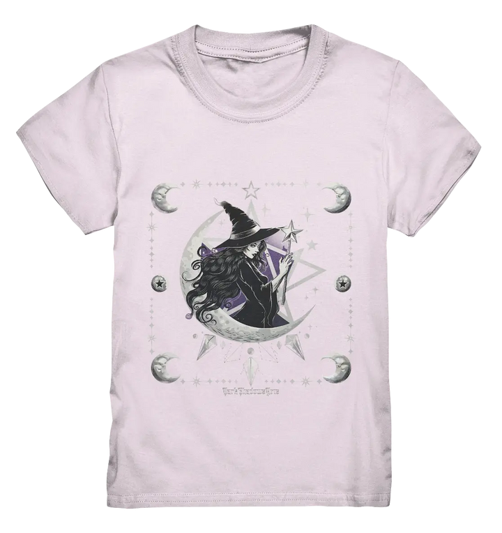 Mystische Hexe im Halbmond Magische Sternennacht - Kids Premium Shirt Bright Lights Arts