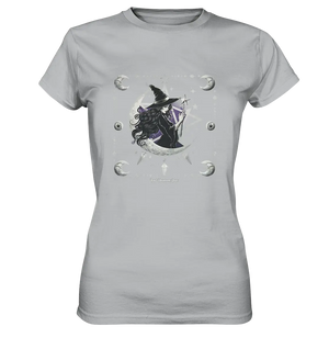 Mystische Hexe im Halbmond Magische Sternennacht - Ladies Premium Shirt Bright Lights Arts