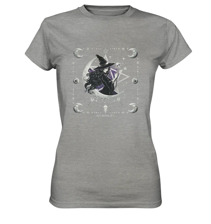 Mystische Hexe im Halbmond Magische Sternennacht - Ladies Premium Shirt Bright Lights Arts