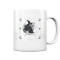 Mystische Hexe im Halbmond Magische Sternennacht - Tasse glossy Bright Lights Arts