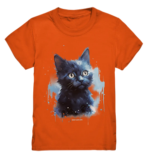 Mystische Katzenmagie – Faszinierendes Blau-Schwarz Design - Kids Premium Shirt Bright Lights Arts