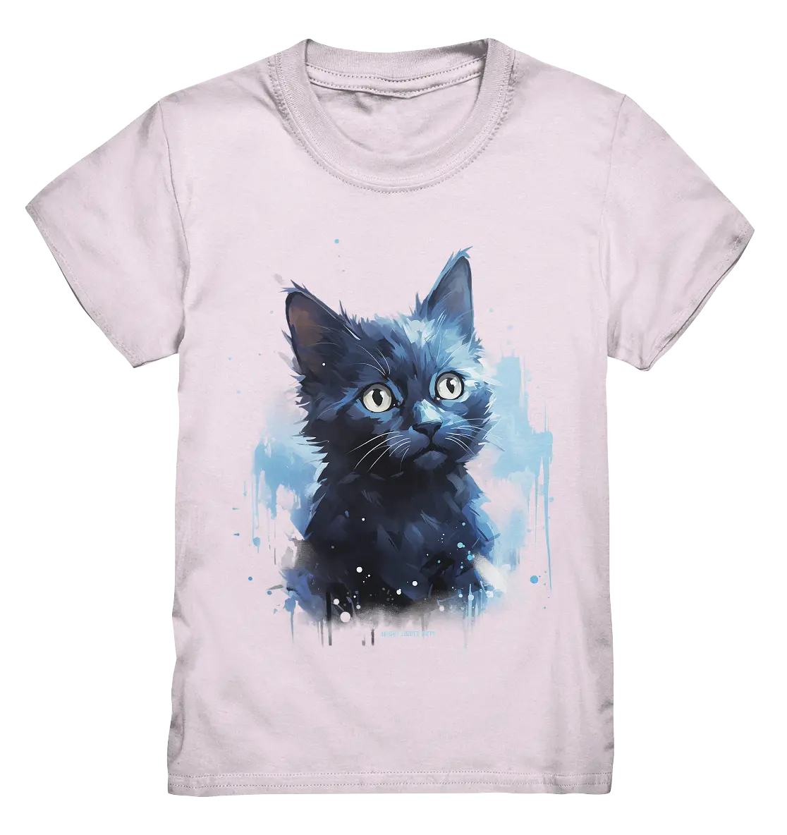 Mystische Katzenmagie – Faszinierendes Blau-Schwarz Design - Kids Premium Shirt Bright Lights Arts