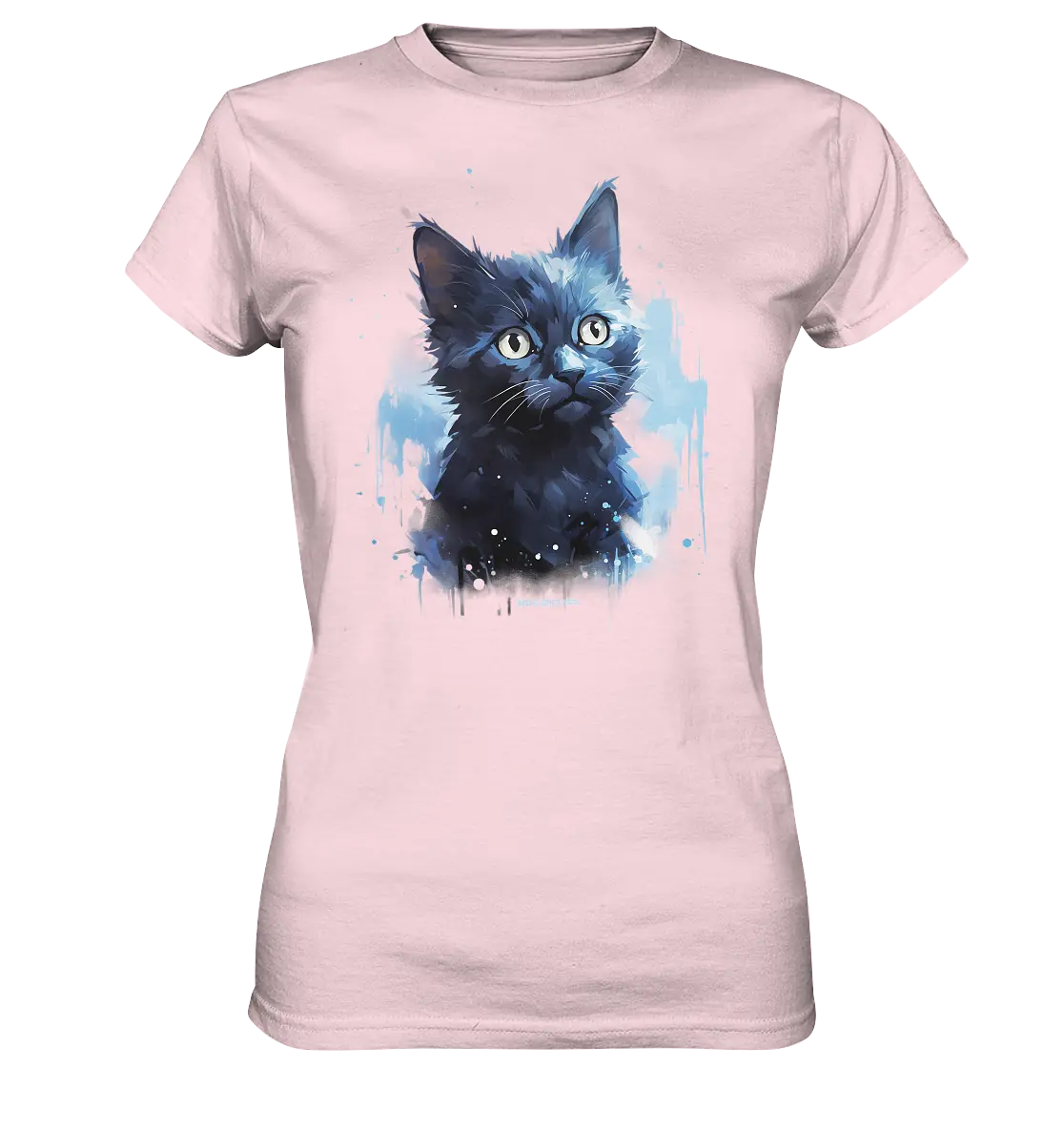 Mystische Katzenmagie – Faszinierendes Blau-Schwarz Design - Ladies Premium Shirt Bright Lights Arts