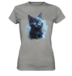 Mystische Katzenmagie – Faszinierendes Blau-Schwarz Design - Ladies Premium Shirt Bright Lights Arts