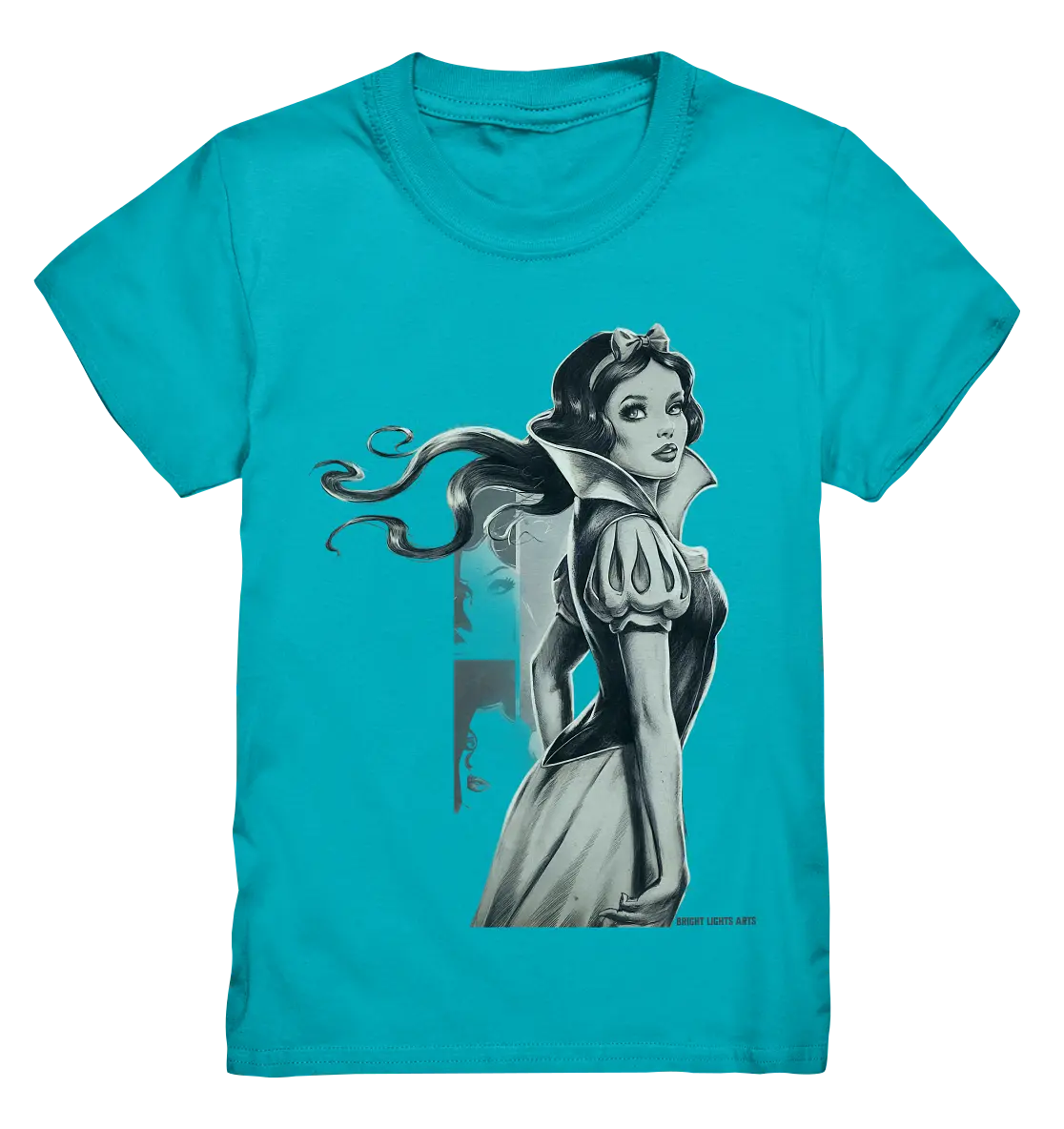 Mystische Schneewittchen – Dunkle Eleganz trifft Märchenzauber - Kids Premium Shirt Bright Lights Arts