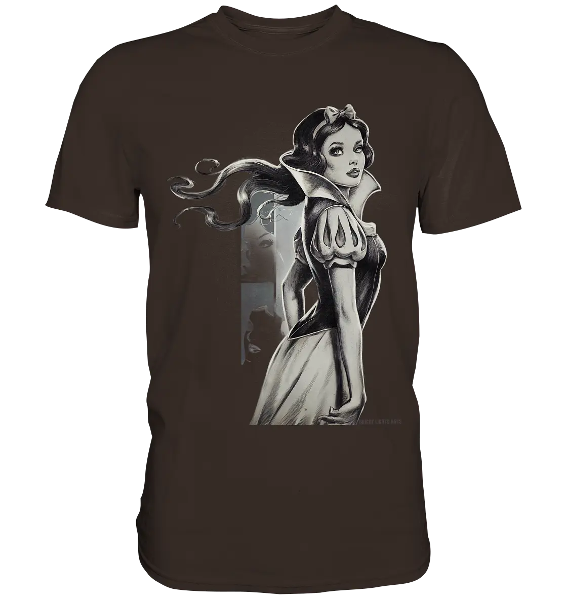 Mystische Schneewittchen – Dunkle Eleganz trifft Märchenzauber - Premium Shirt Bright Lights Arts