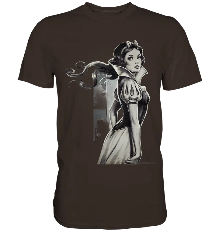 Mystische Schneewittchen – Dunkle Eleganz trifft Märchenzauber - Premium Shirt Bright Lights Arts