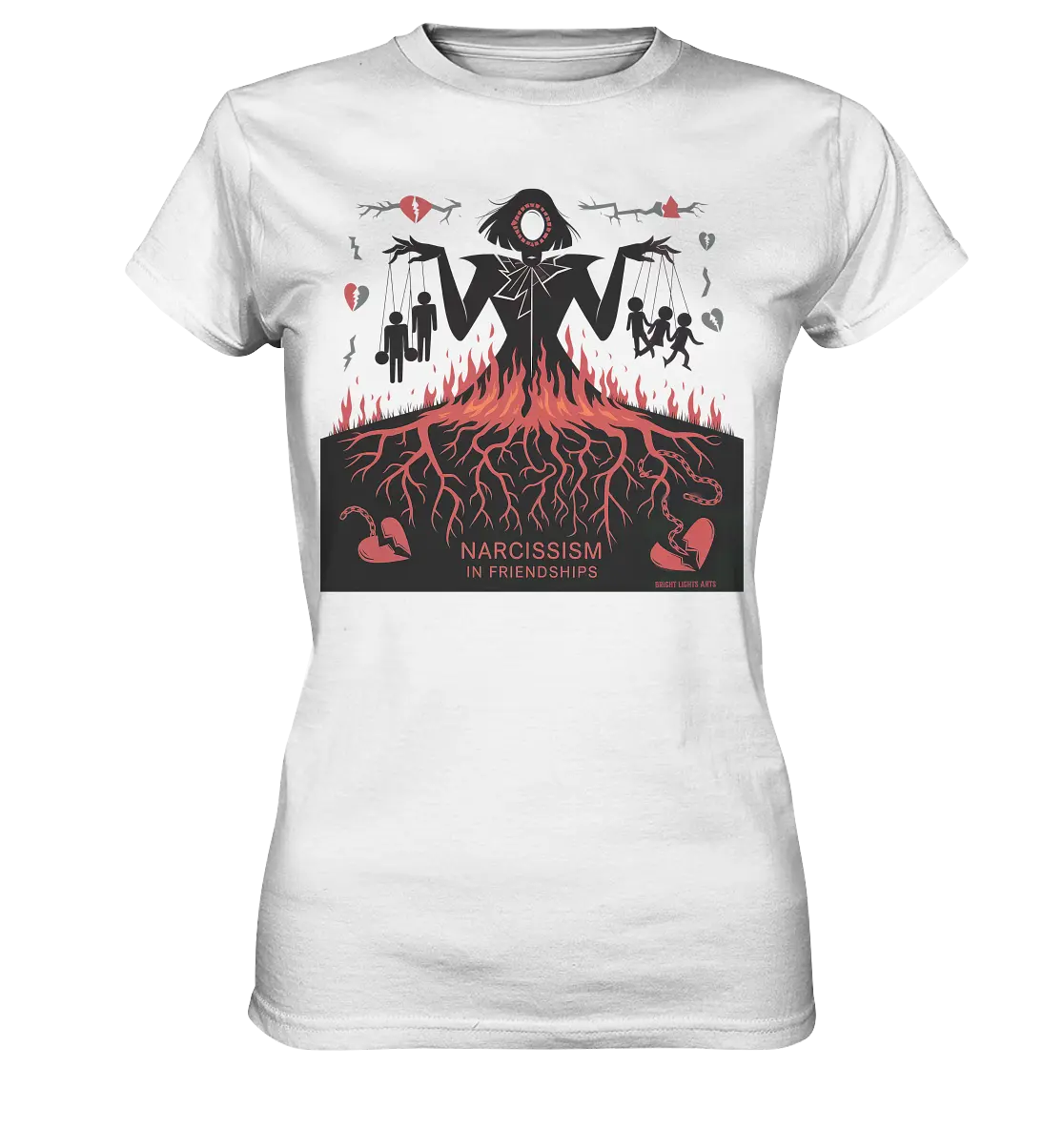 Narcissism in Friendships: Marionetten der Manipulation - Ladies Premium Shirt Bright Lights Arts