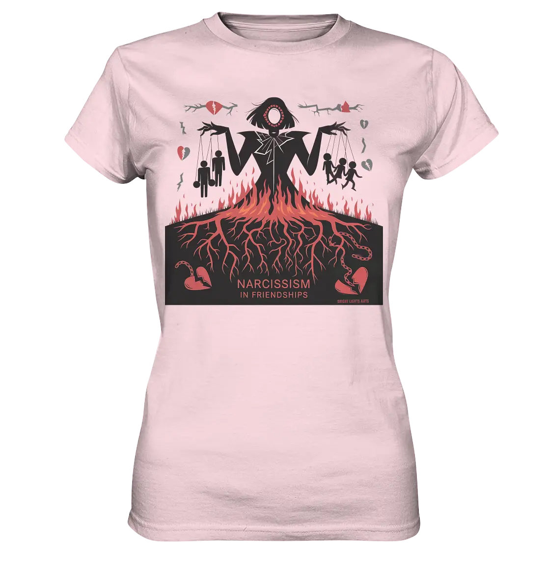 Narcissism in Friendships: Marionetten der Manipulation - Ladies Premium Shirt Bright Lights Arts
