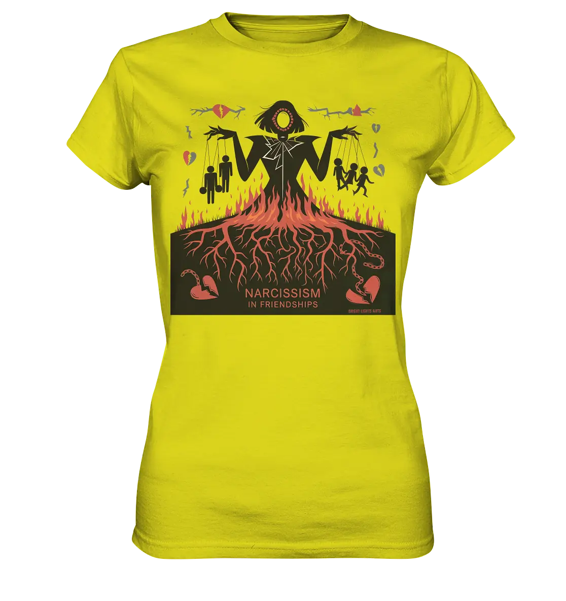 Narcissism in Friendships: Marionetten der Manipulation - Ladies Premium Shirt Bright Lights Arts